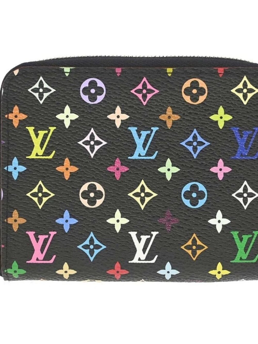 Louis Vuitton Black Multicolor Zippy Coin Purse Wallet